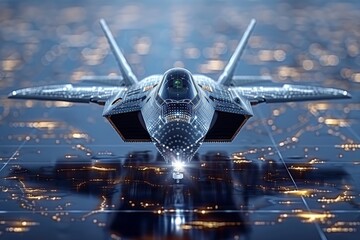 Exploring cutting edge military aviation technology  jet fighters enhanced with holographic displays