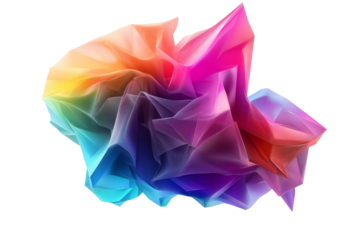 Rainbow Abstract: A vibrant explosion of color, resembling crumpled fabric or paper, creates a dynamic and captivating abstract image.  Perfect for designs needing a bold, artistic touch.