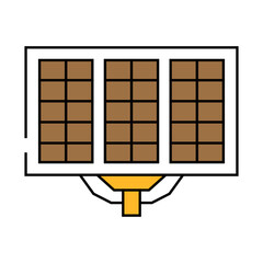 array solar panel line icon vector. array solar panel sign. isolated symbol illustration