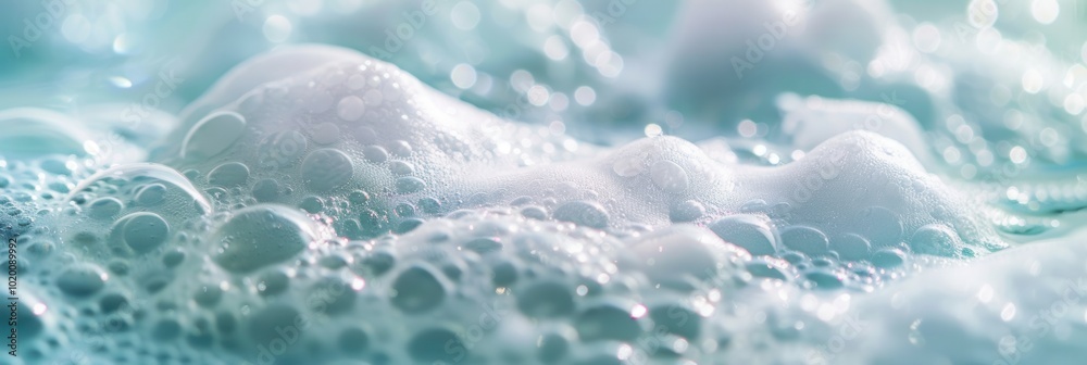 Leinwandbilder Bubbles create a calming foam surface in a warm bath, inviting relaxation and tranquility after a long day. Generative AI