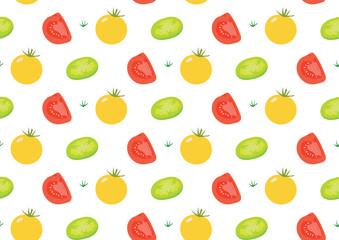 vegetable tomato pattern vector design