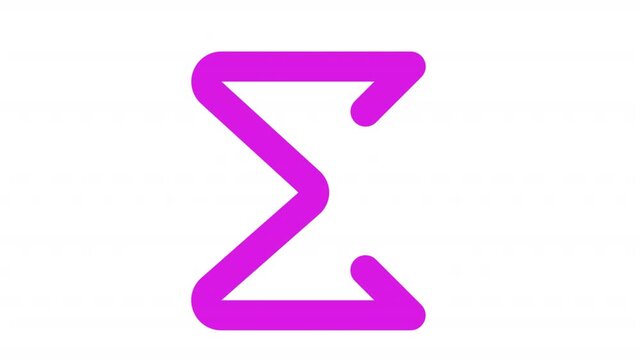 Sigma animation for social media, presentations, videos, websites, etc. No background, Alpha channel