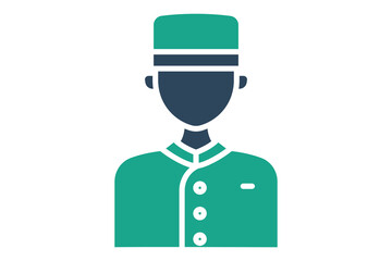 Concierge icon. solid icon style. icon related to reception. hotel elements vector illustration