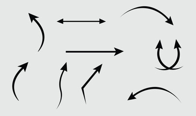 arrow set collection design vector