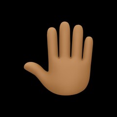 Obraz premium Raised Hand Emoji 
