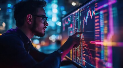 Traders use automated Forex trading systems to plan their investment strategies while checking charts and data on their computer screens."