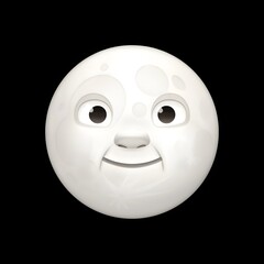 Fototapeta premium Smiling Full Moon Emoji 
