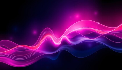 Abstract Rhythmic Sound Wave holographic background