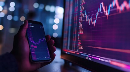 Investors check automated Forex trading systems on their smartphones, showing the convenience and flexibility of investing anywhere and anytime."