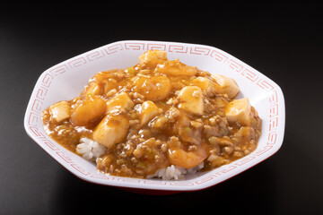 海老麻婆豆腐丼