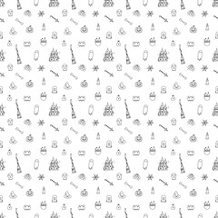 Doodle Halloween background