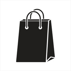 Paper bag icon. Shopping bag icon