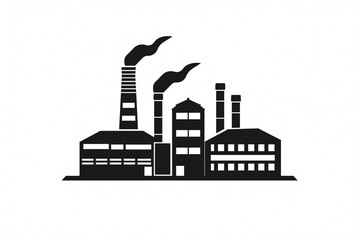 Fototapeta premium Fabrikgebäude / Industrie Symbol, Logo 