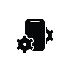 mobile setting app solid icon vector design good for web or mobile app