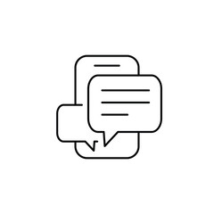 chat app thin outline icon vector design good for web or mobile app