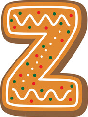 Gingerbread Letter Z