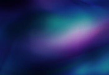 Fototapeta premium Abstract blue, teal, purple gradient background with grainy texture.