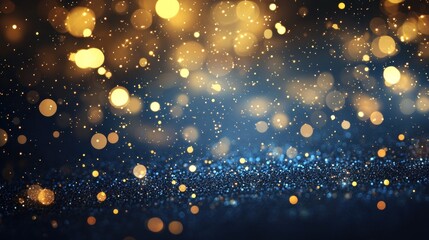 Obraz premium Sparkling Blue And Gold Background