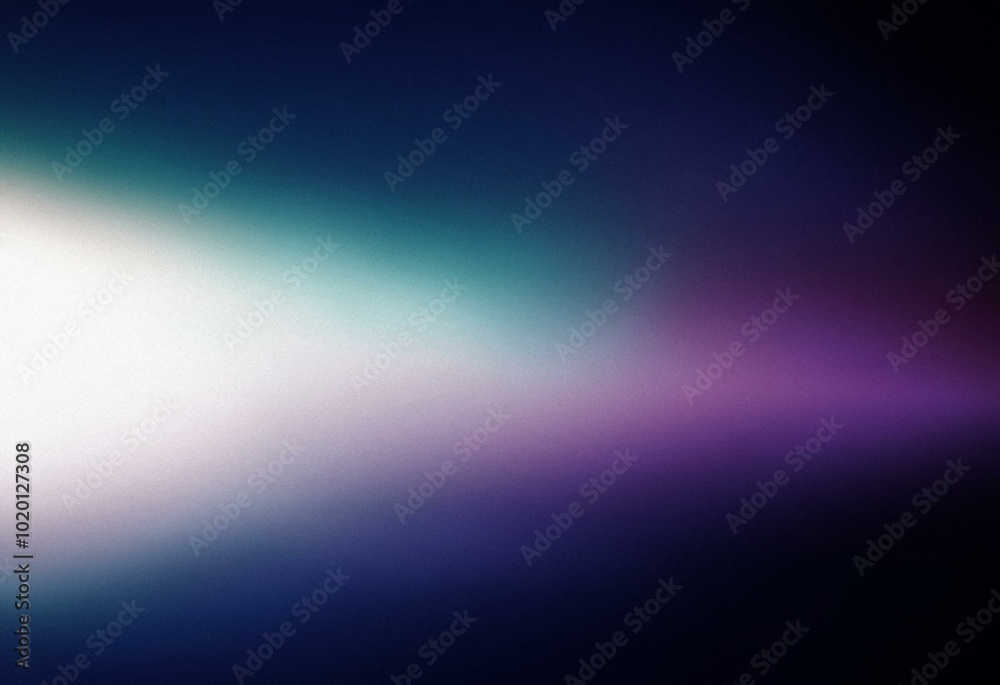 Poster abstract background with a grainy gradient transitioning from white to teal to purple.