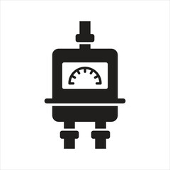 Measure manometer icon. Residential gas meter icon, diaphragm meter. Natural gas icon