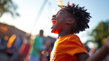 A neighborhood block party filled with laughter and shared experiences, showcasing the importance of community engagement.
