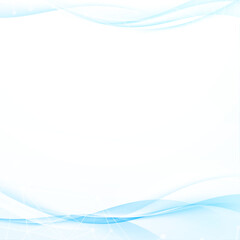 Blue modern halftone smoke lines over opaque connected dots - vector illustration