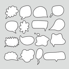 set empty bubbles talk phrases