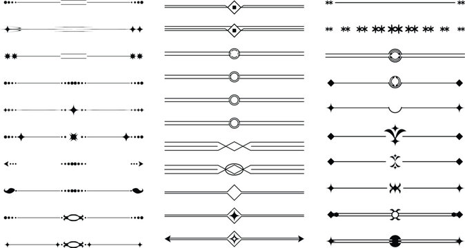 Text separator divider decoration set for elegant design