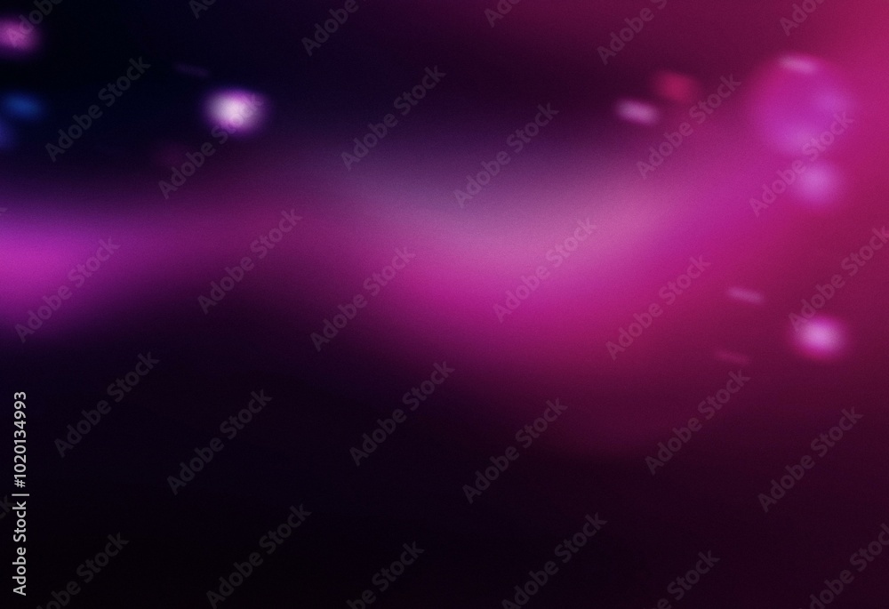Poster Abstract grainy background with a gradient transitioning from dark purple to pink, featuring a subtle glow of lights.