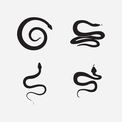 Snake logo template design. Vector illustration.