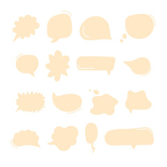 hand drawn set of speech dialogues