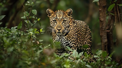Leopard ldense African forest