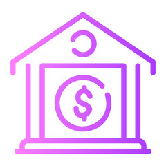 money Line Gradient Icon