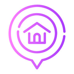 location Line Gradient Icon