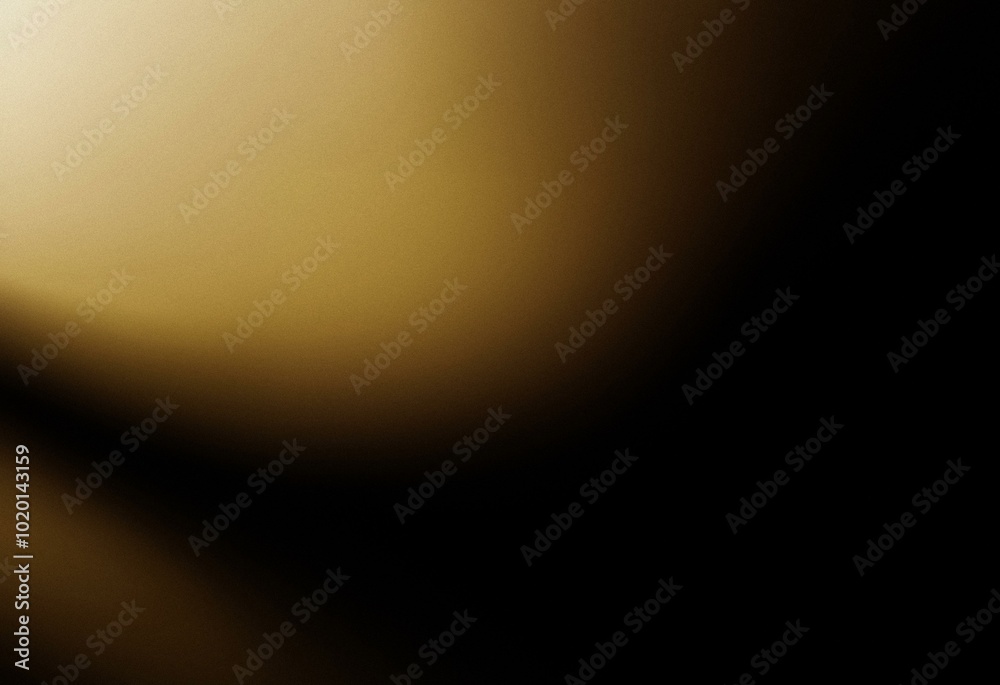 Poster abstract grainy background with a gradient from light gold to black.