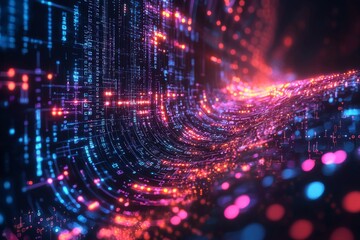 Fototapeta premium Digital Technology background of data and network