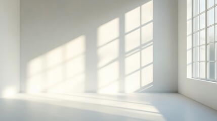 An empty white background with soft shadows,
