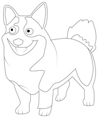 Cute dogs coloring page for kids and adults