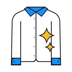 starching cloth line icon vector. starching cloth sign. isolated symbol illustration