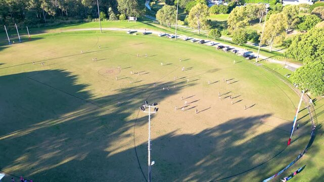 Above the light towers at Kedron