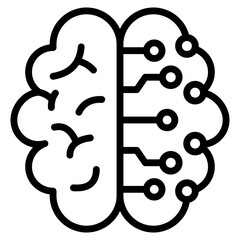 Brain Circuit Icon For Design Element