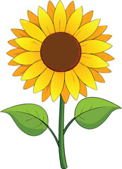 Bright Sunflower Vector Illustration design