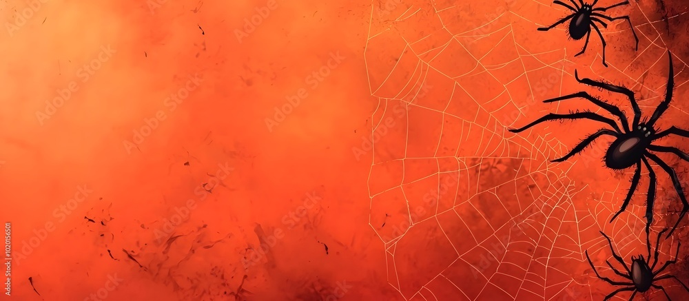 Fototapete spider web background with space for text