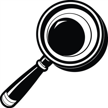 recommend clip art: Search magnifying glass vector line art