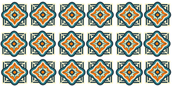 urkish tile with traditional patterns, seamless texture.
