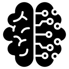 Brain Circuit Icon For Design Element