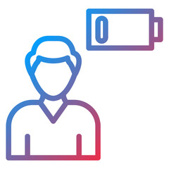 Fototapeta premium Exhausted Icon Style