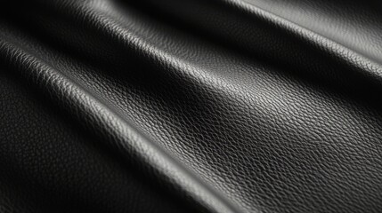 Fototapeta premium A minimalist black leather texture, clean and smooth