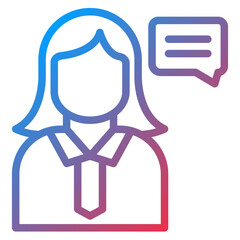 Obraz premium PR Specialist Female Icon Style