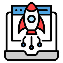 Tech Startup Icon For Design Element